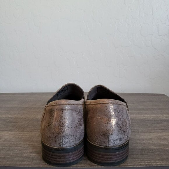 Clarks Metallic Copper Trish Rose Loafer Slip-On Shoe Faux Leather Size Womens 8 - Picture 4 of 9